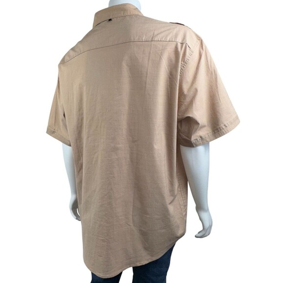 PDC Shirt Mens Size 2X Big & Tall Short Sleeve Collared Front Pockets Button Up - Picture 6 of 9
